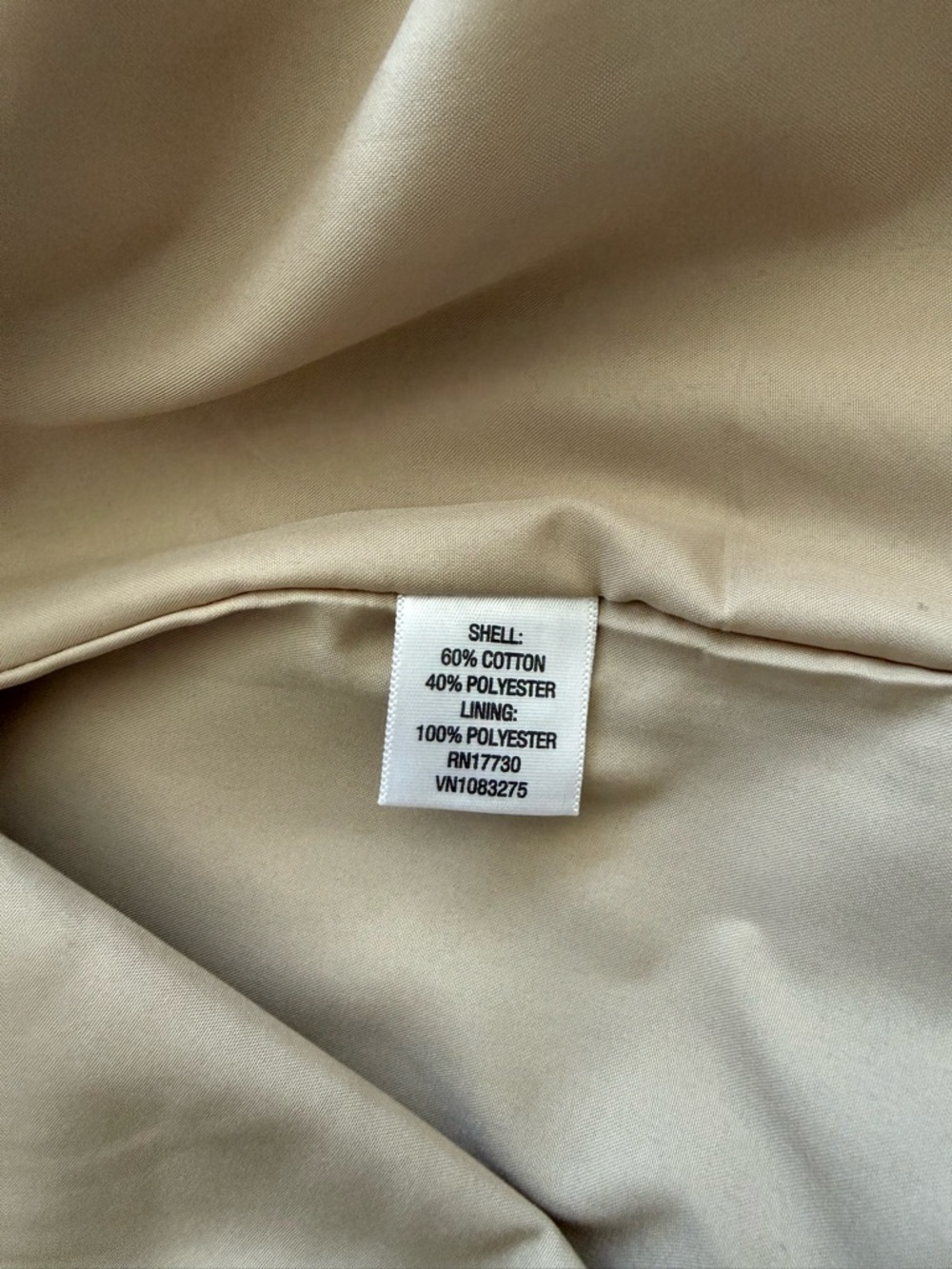 Tan Double Breasted Trench Coat Water Repellent Belted Size Small NWT Classic - Picture 9 of 13
